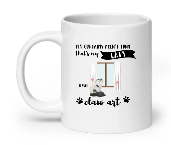 My Windows Aren't Dirty That's My Cats- Customizable Mug