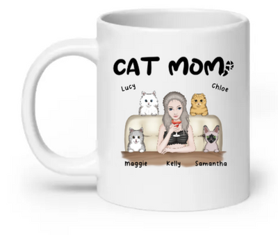 Cat Mom- Customizable Mug