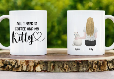 All I Need Is Coffee And My Kitty - Customizable Mug