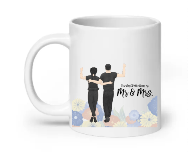 Our first valentine as Mr & Mrs. - Customizable Mug