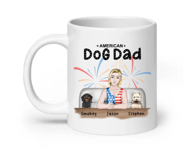 American Dog Dad - Customizable Mug