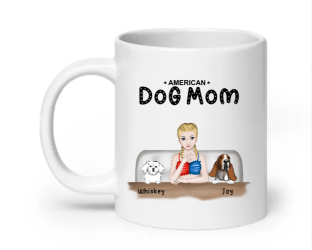 American Dog Mom - Customizable Mug